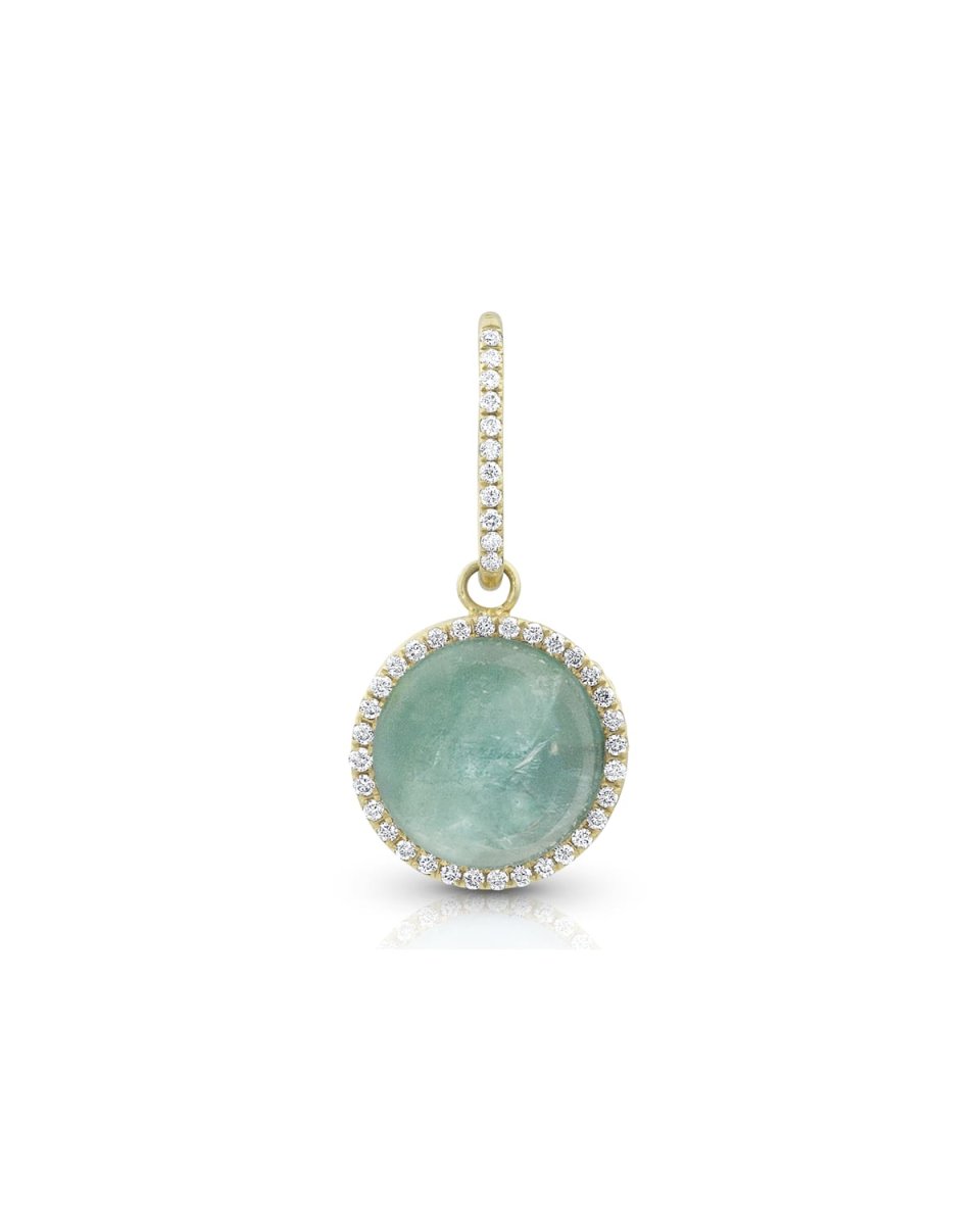 18k Yellow Gold Aquamarine & Diamond Pendant